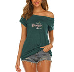 "Magic Within" Off The Shoulder Short-sleeve Top